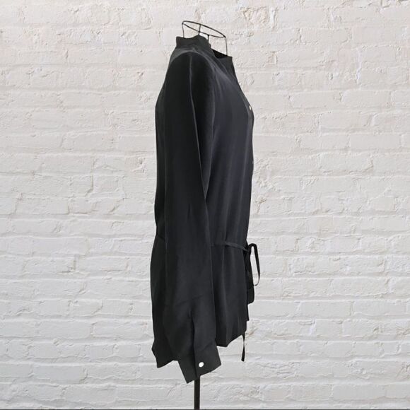 LA Made Black Silk Tunic Blouse NWT - Picture 3 of 6